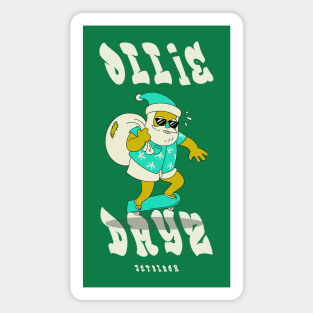 Ollie Days Santa Skater Magnet